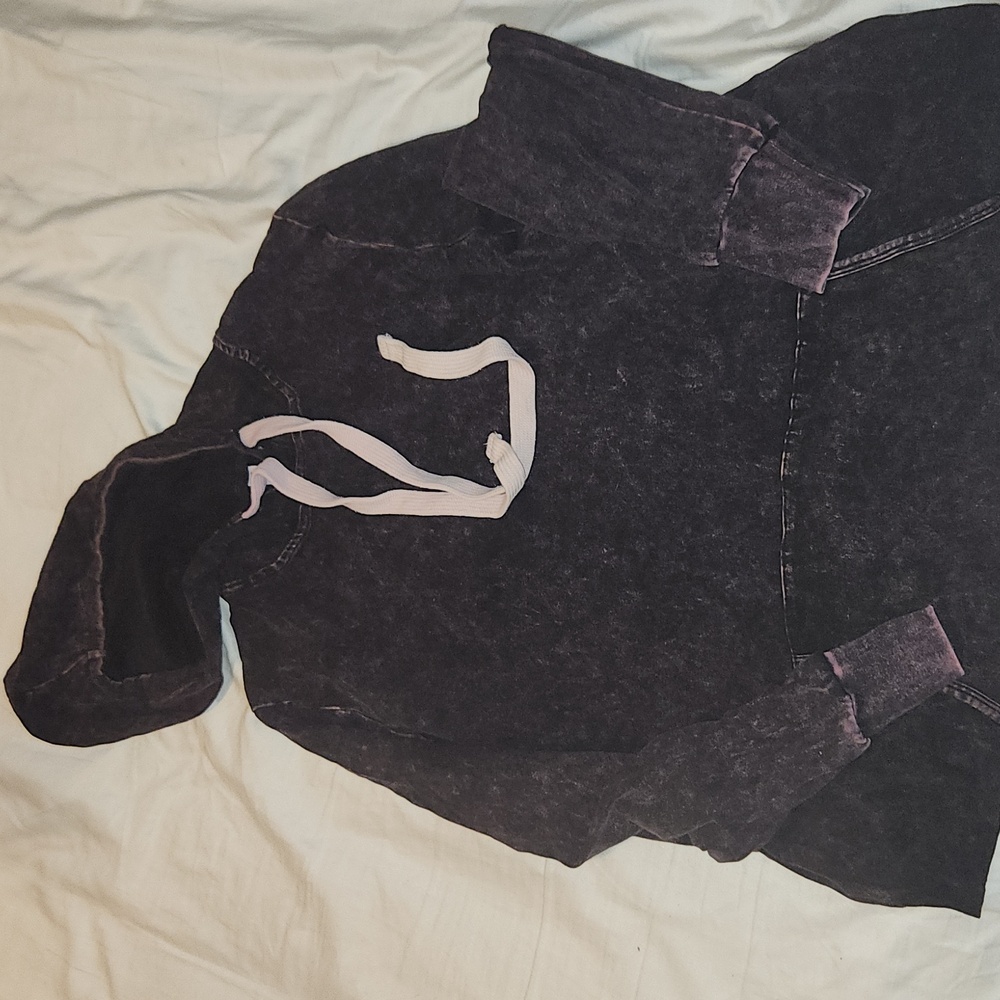 Lightweight mineral washed hoodie